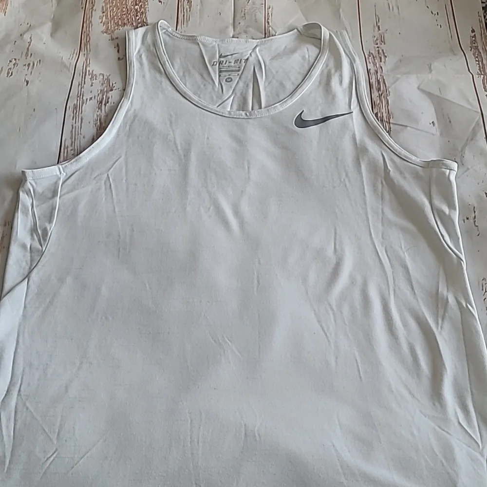 Nike Dri Fit‎ Medium Tank White